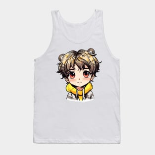 Japanese Manga Character Drawing Tank Top